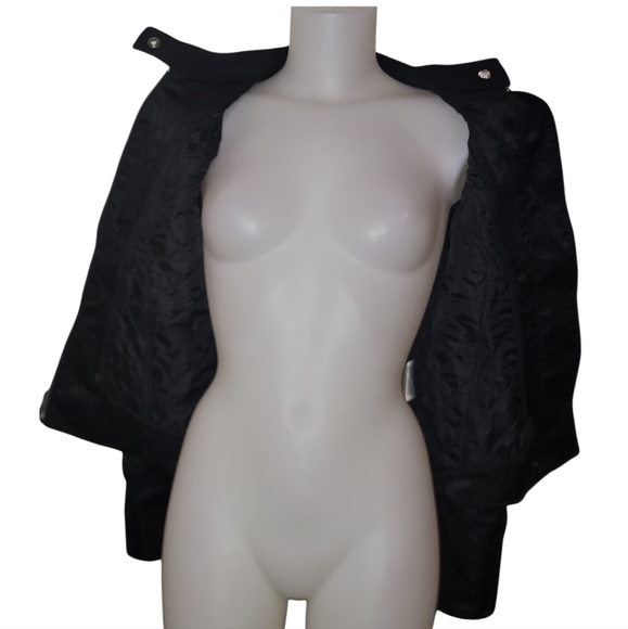 ICON HELLA Sz M Womens Motorcycle Black Jacket Textile Armor Zip Out Protective - Picture 6 of 8